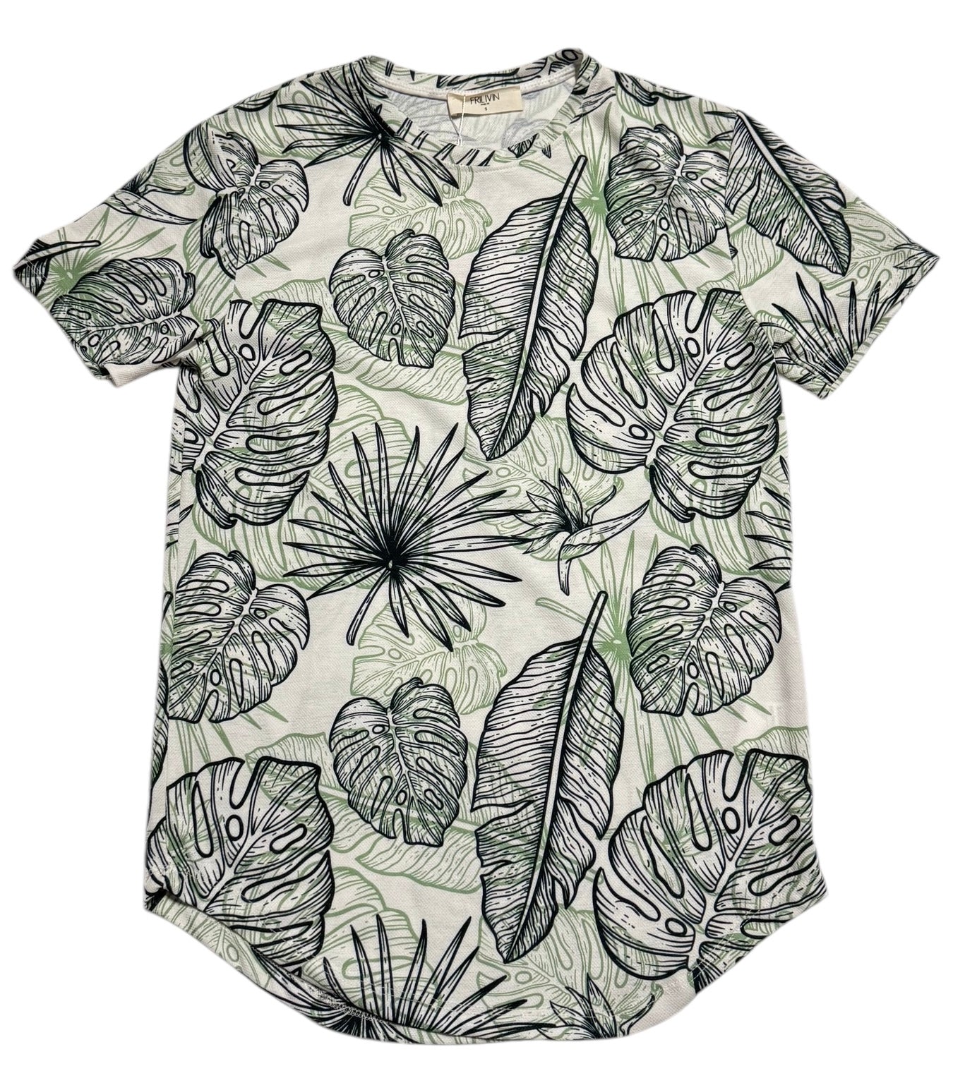 t-shirt homme tropical à imprimé feuilles - style léger et confortable pour le climat tropical